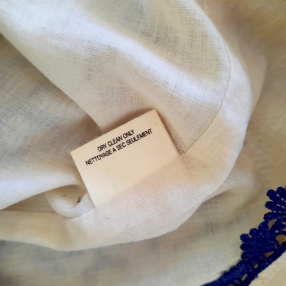 Vintage Anthropologie Floreat linen blend embroidered skirt 6 - Picture 4 of 10